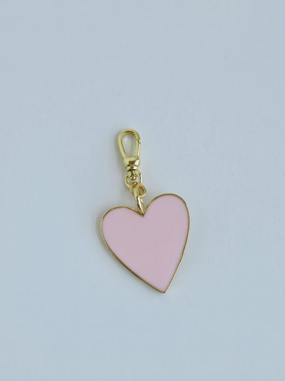 Enamel Heart Pendant on Swivel Clasp