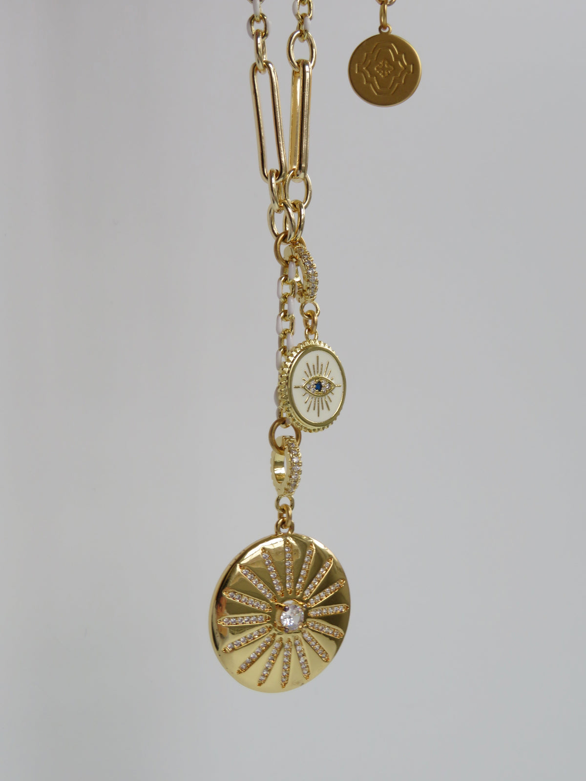Luminous Pendant on Diamond Hinged Clasp