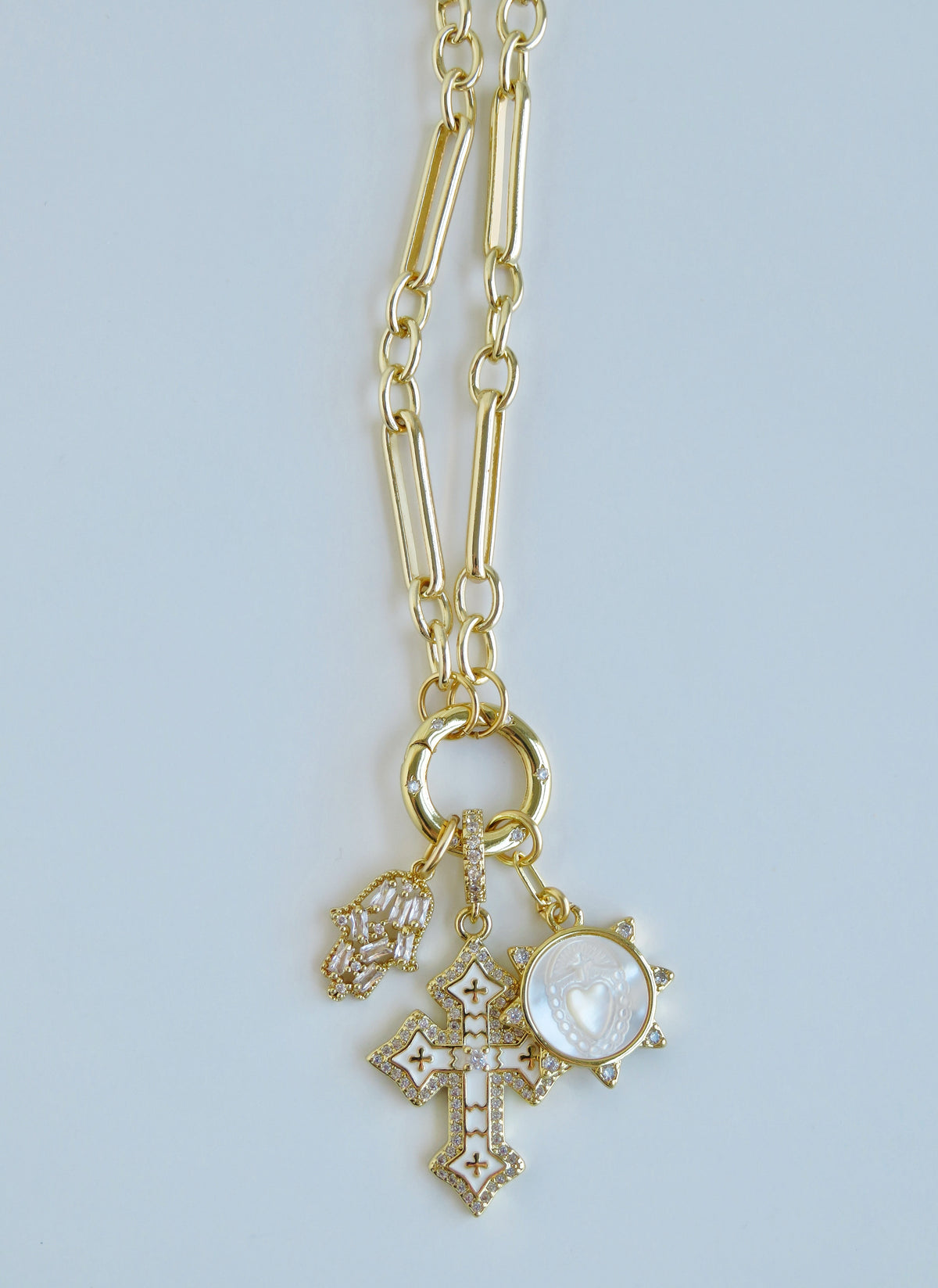 Love. Protection & Blessings of Goodness Charm Cluster Necklace