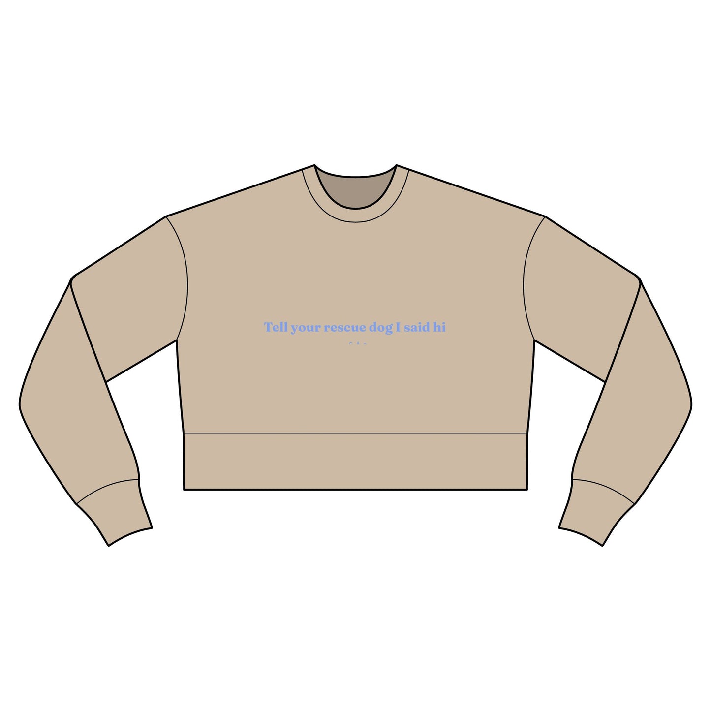 Cropped Sweatshirt — Rescue Dog