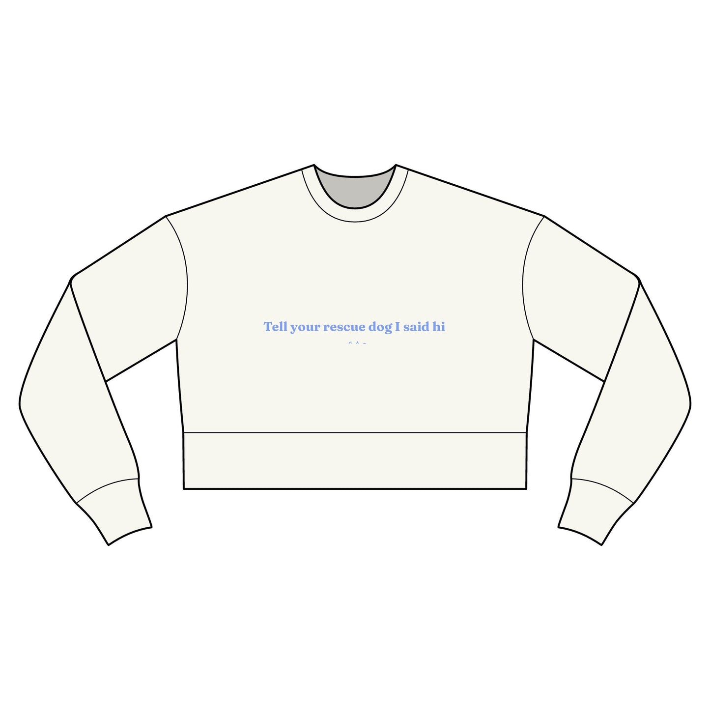 Cropped Sweatshirt — Rescue Dog