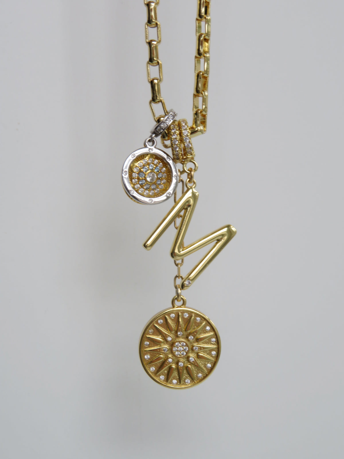 Celestial Protection Monogram Charm Necklace