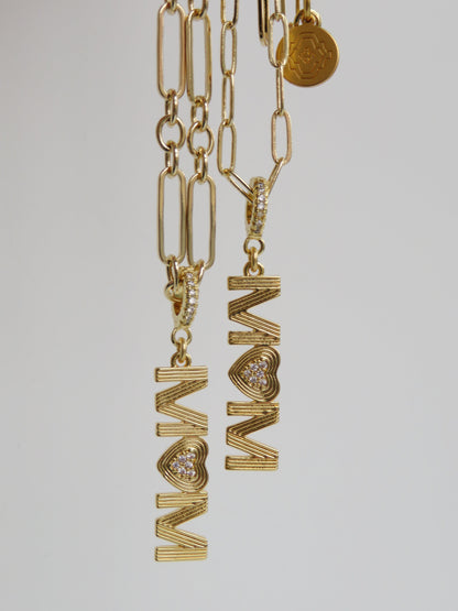 Mom Vibes Charm on Diamond Clasp