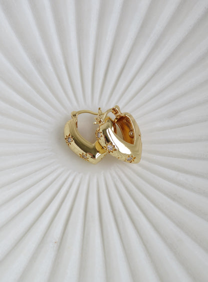 Celestial V Shaped Domed Hoops