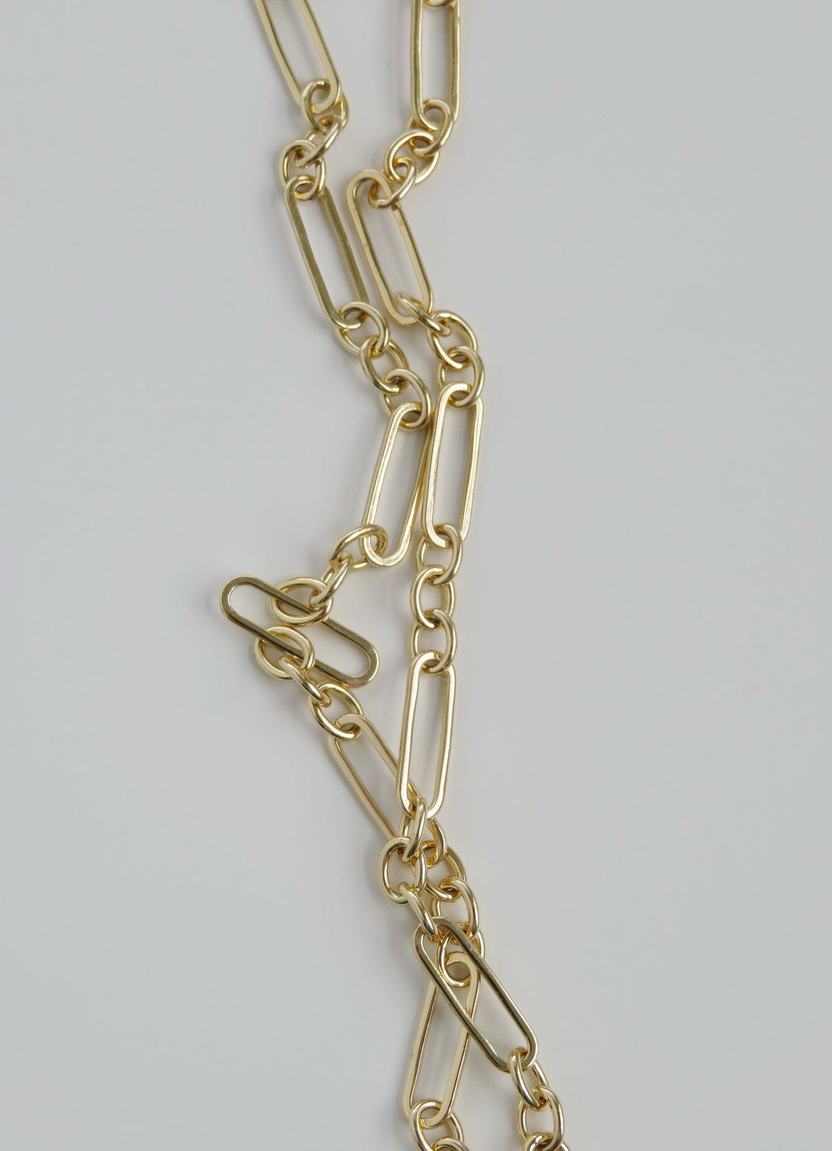 Small Mixed Link Figaro Necklace - add hinged clasp charms