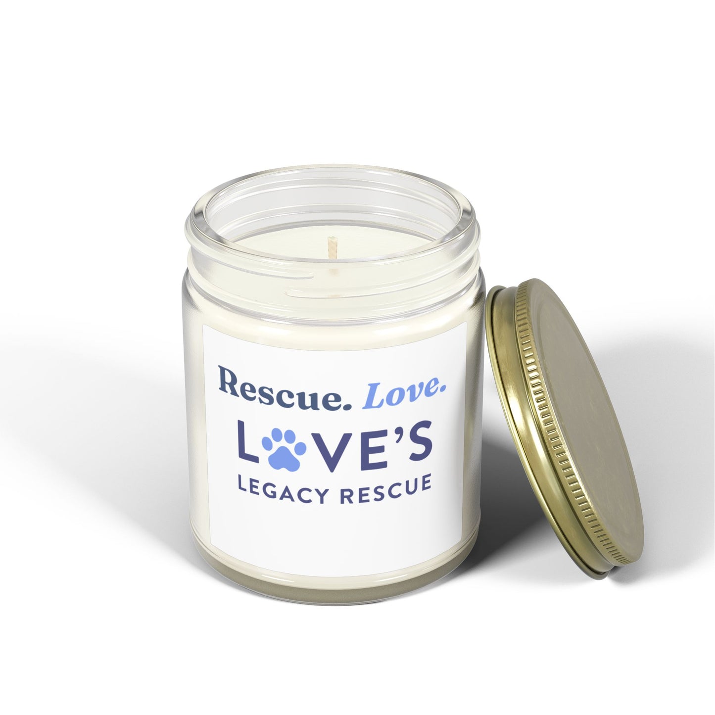 Rescue. Love. Soy Coconut Apricot Candle — Love’s Legacy Rescue Fundraiser (4oz/9oz)