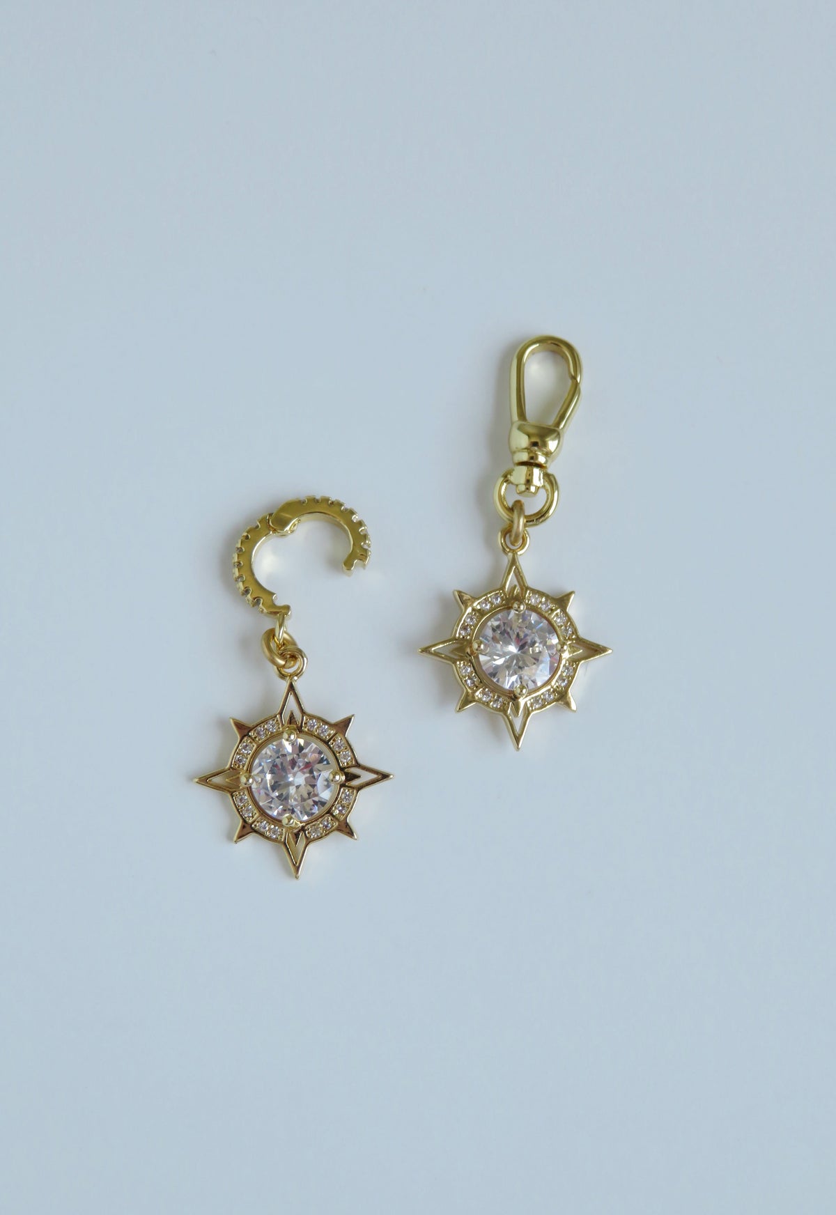 Diamond Compass Charm with Clasp
