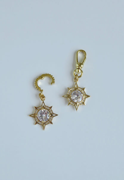 Diamond Compass Charm with Clasp