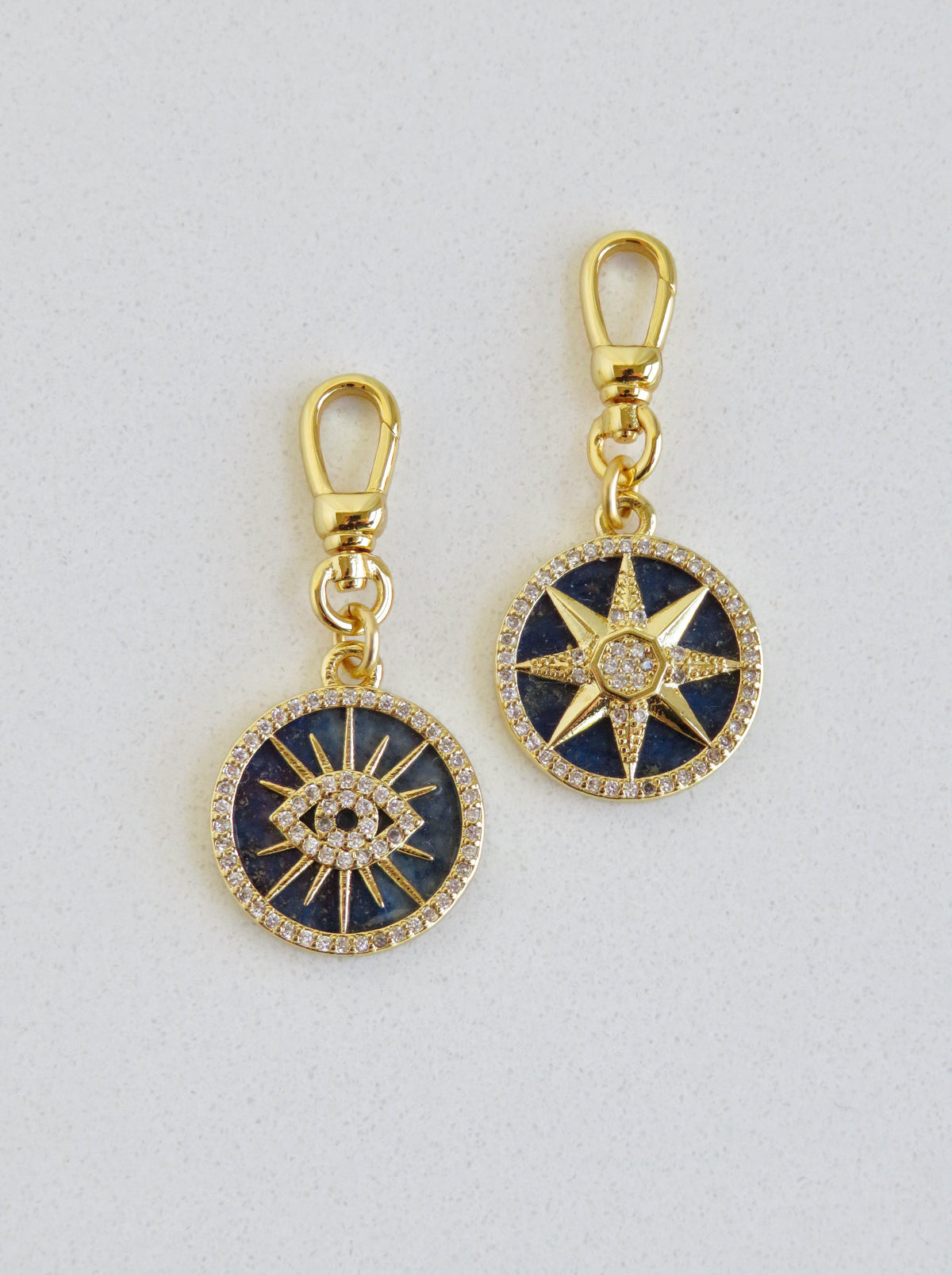 Lapis Lazuli Celestial Pendant with Swivel Clasp