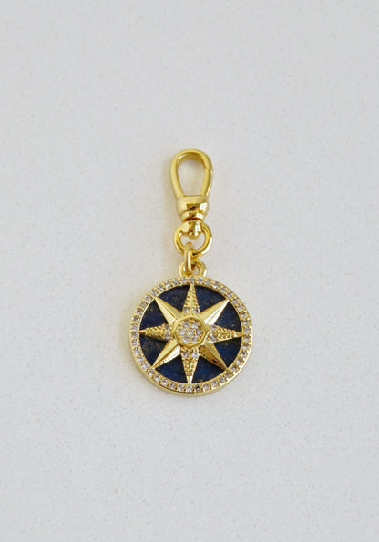 Lapis Lazuli Celestial Pendant with Swivel Clasp