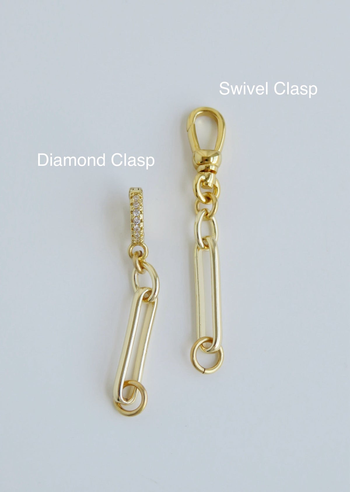 Hinged Clasp Lariat Chain - Figaro Link - add a charm