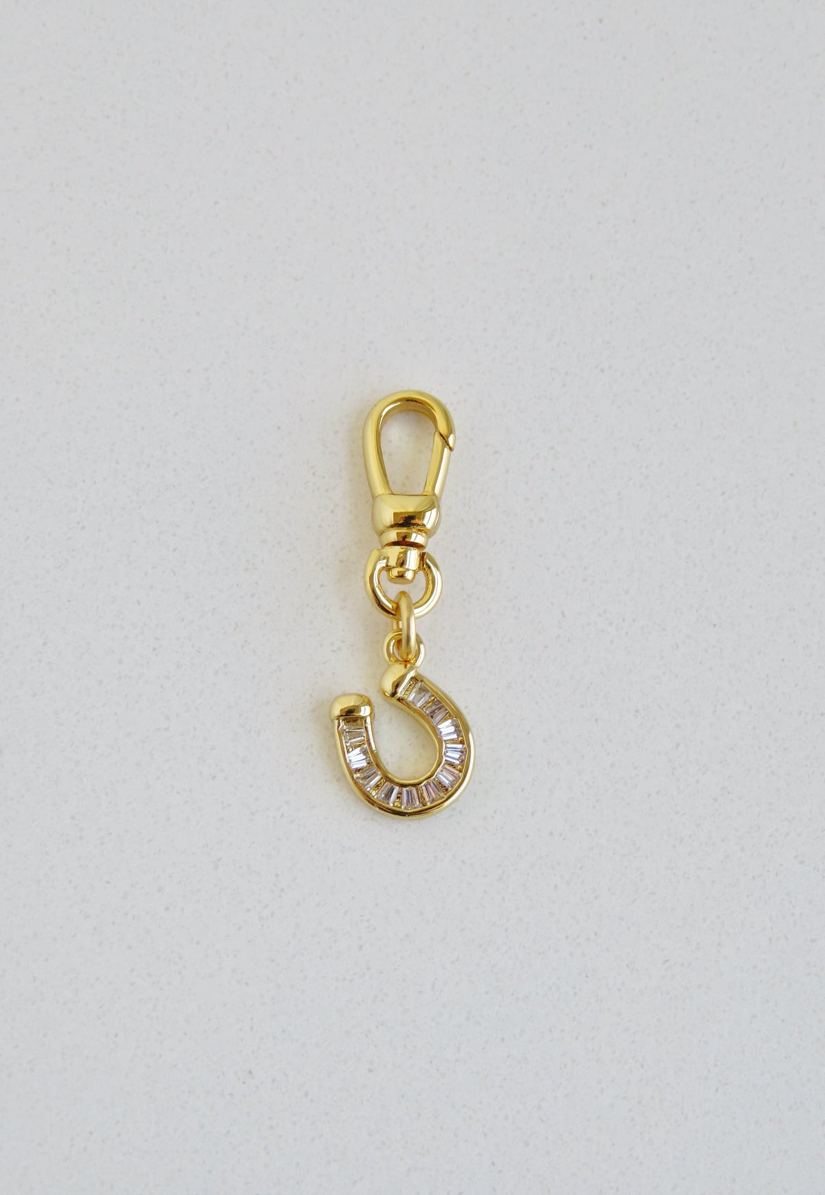 Manifest Luck, Protection & Prosperity - Diamond Horseshoe Charm with Swivel Clasp
