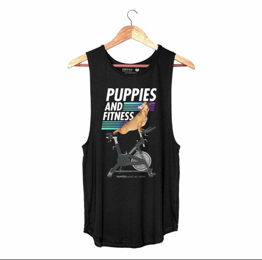 Puppies & Spin Bike Future Colors | Sleeveless Made in USA