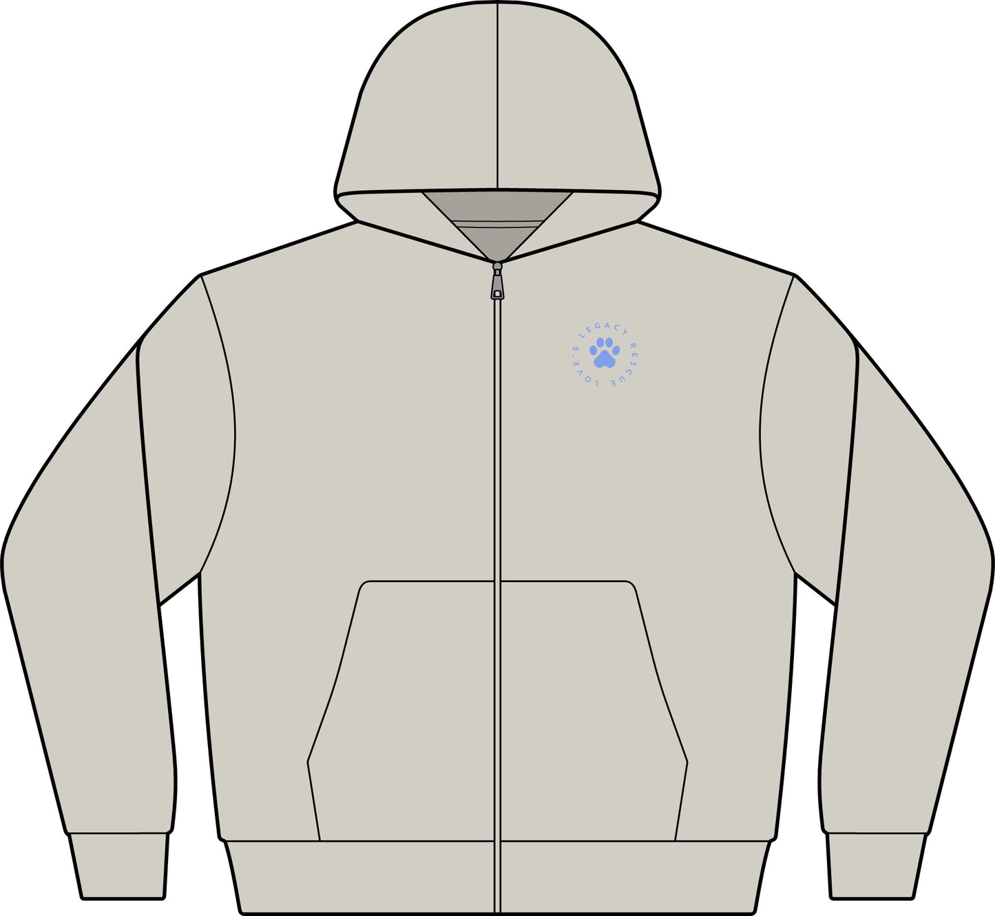 Unisex 10 oz Full-Zip Hoodie Sweatshirt