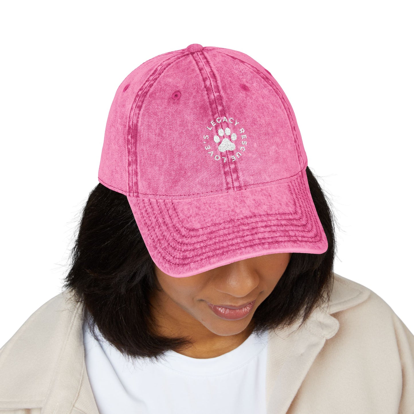 Vintage Washed Embroidered Logo Cap