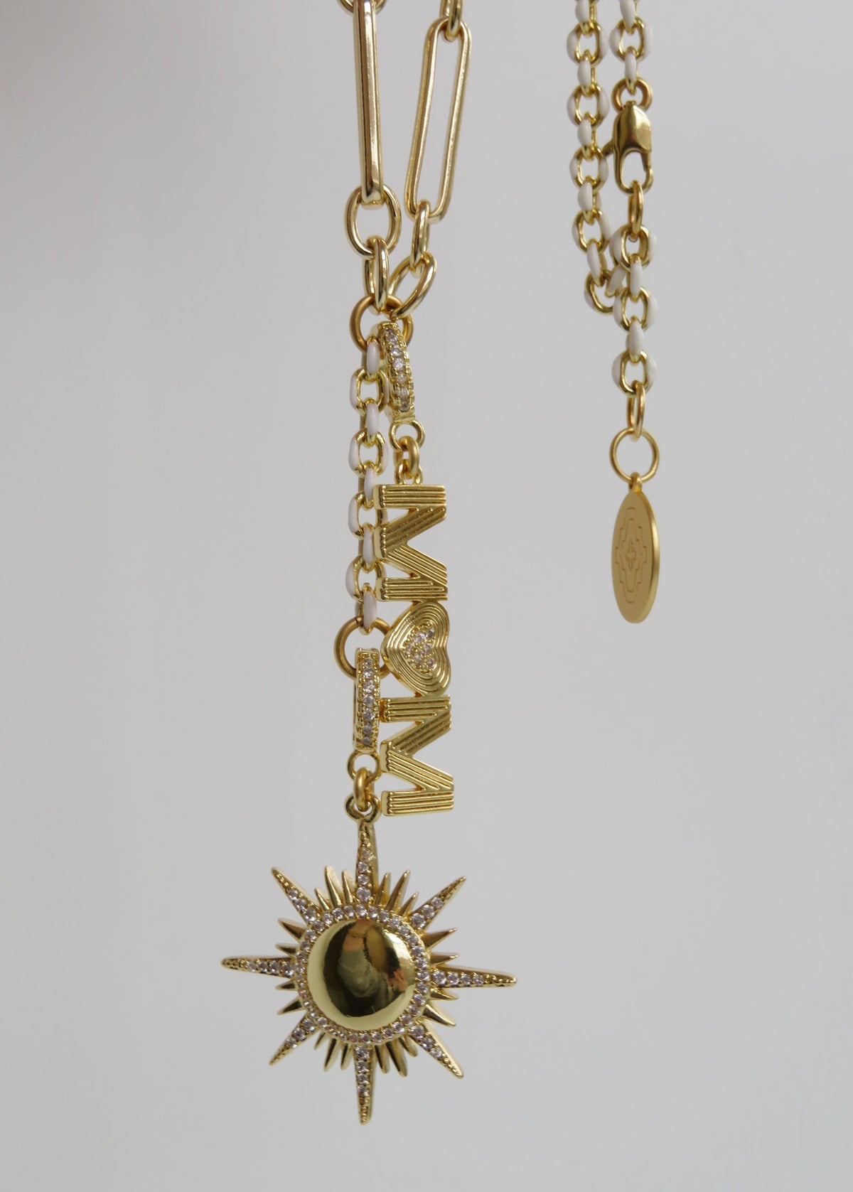 Mom Vibes Charm on Diamond Clasp