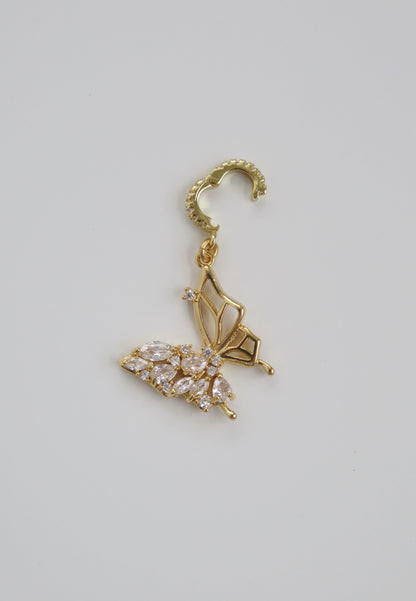 Butterfly & Bee Charm on Diamond Clasp