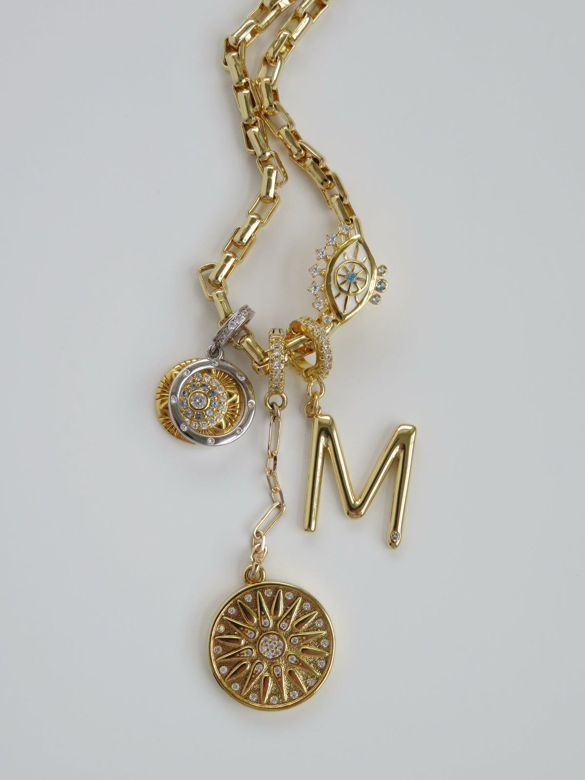 Celestial Protection Monogram Charm Necklace