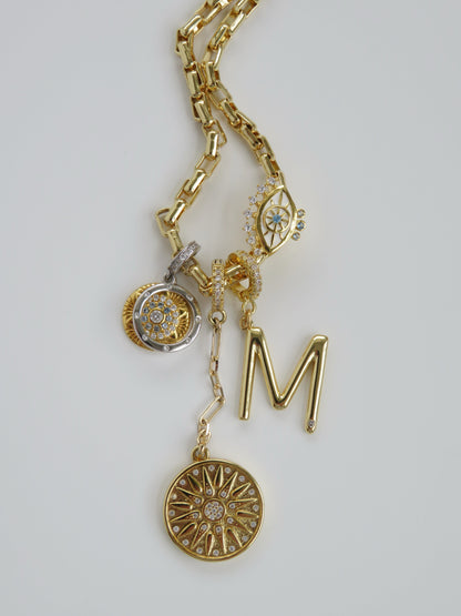 Celestial Protection Monogram Charm Necklace