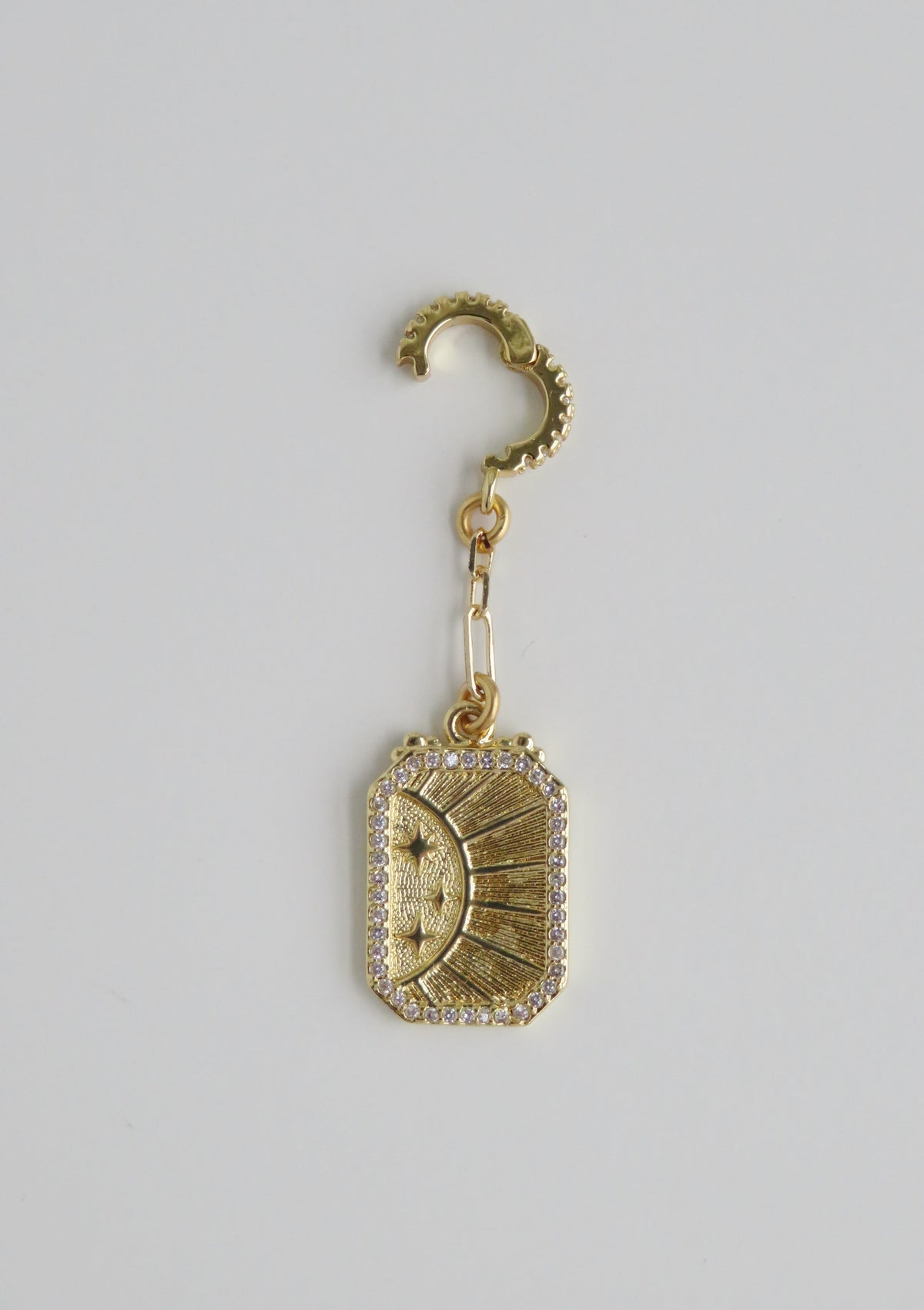 Ray of Light Diamond Hinged Clasp Chain Charms