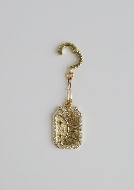 Ray of Light Diamond Hinged Clasp Chain Charms