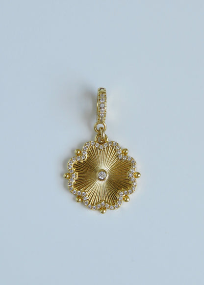 Diamond Flower - Hinged Clasp Charm