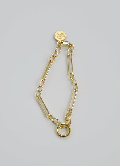 Figaro Charm Holder Bracelet - Clicker Clasp - add charms