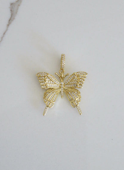 Spiritual Transformation- Monarch Butterfly Charm on Diamond Clasp