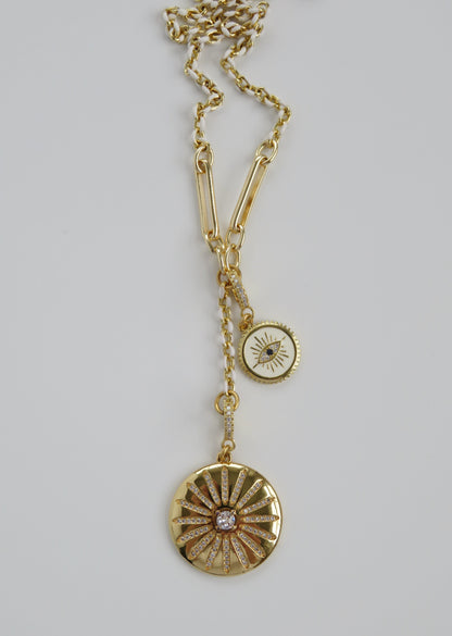Luminous Pendant on Diamond Hinged Clasp