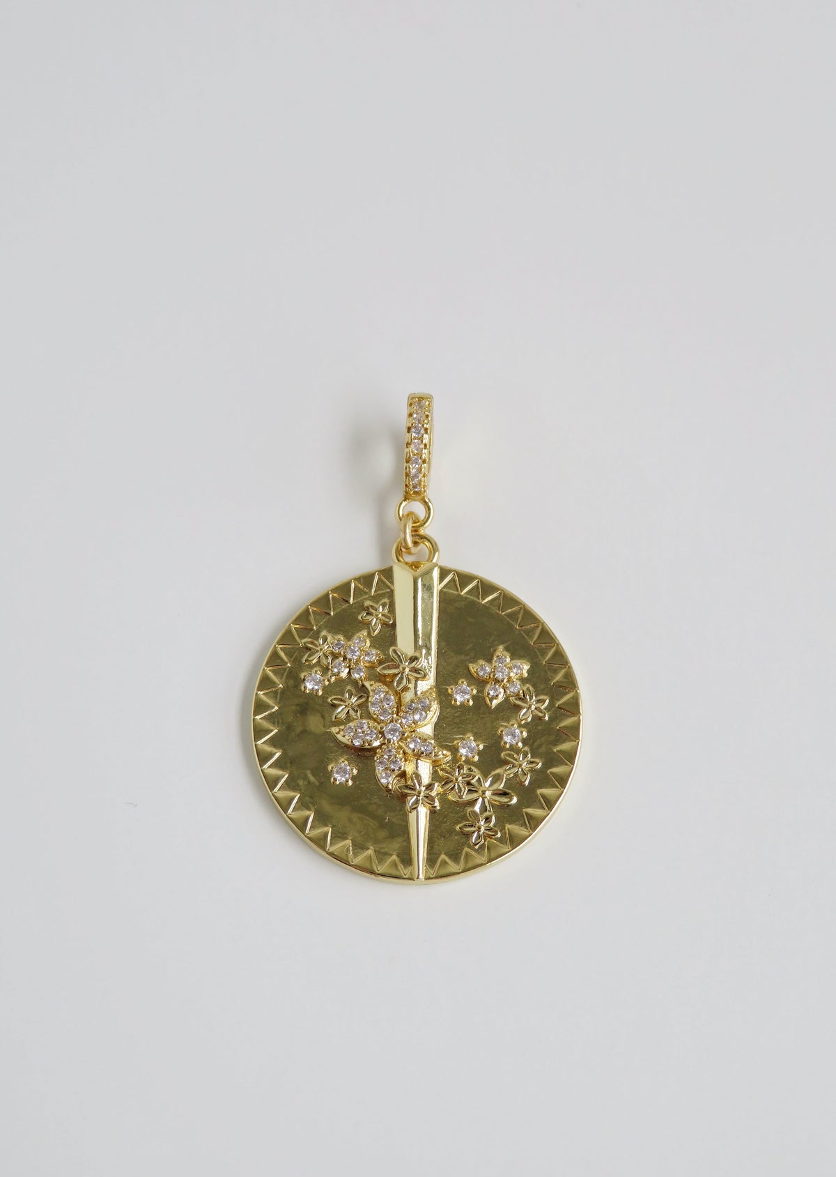 Renew & Thrive Charm on Diamond Hinged Clasp - Flower