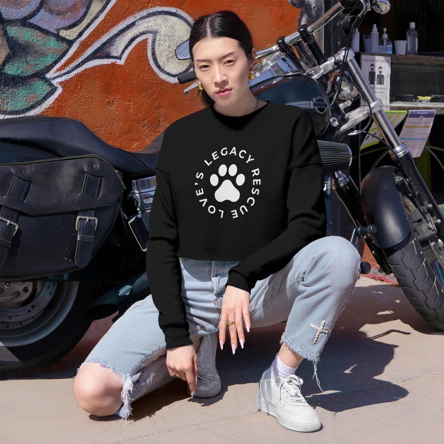 Rescue Love Cropped Sweatshirt