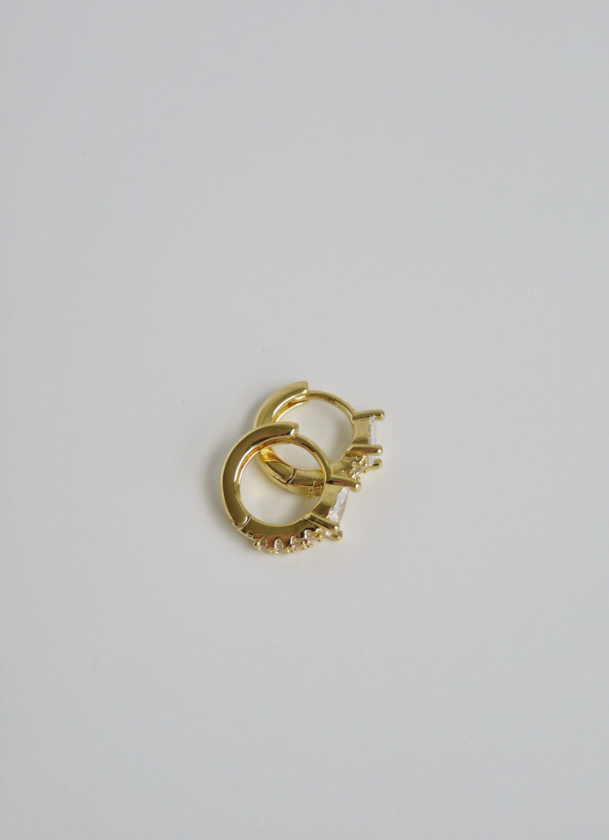 Teardrop Diamond Hoops