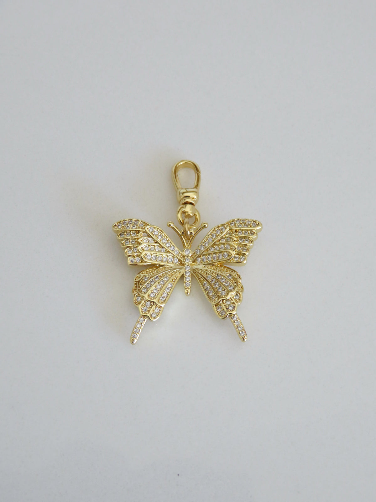 Spiritual Transformation- Monarch Butterfly Charm on Diamond Clasp