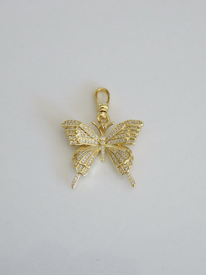 Spiritual Transformation- Monarch Butterfly Charm on Diamond Clasp