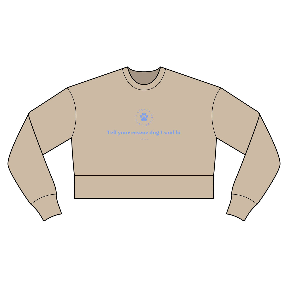 Cropped Sweatshirt — Rescue Dog