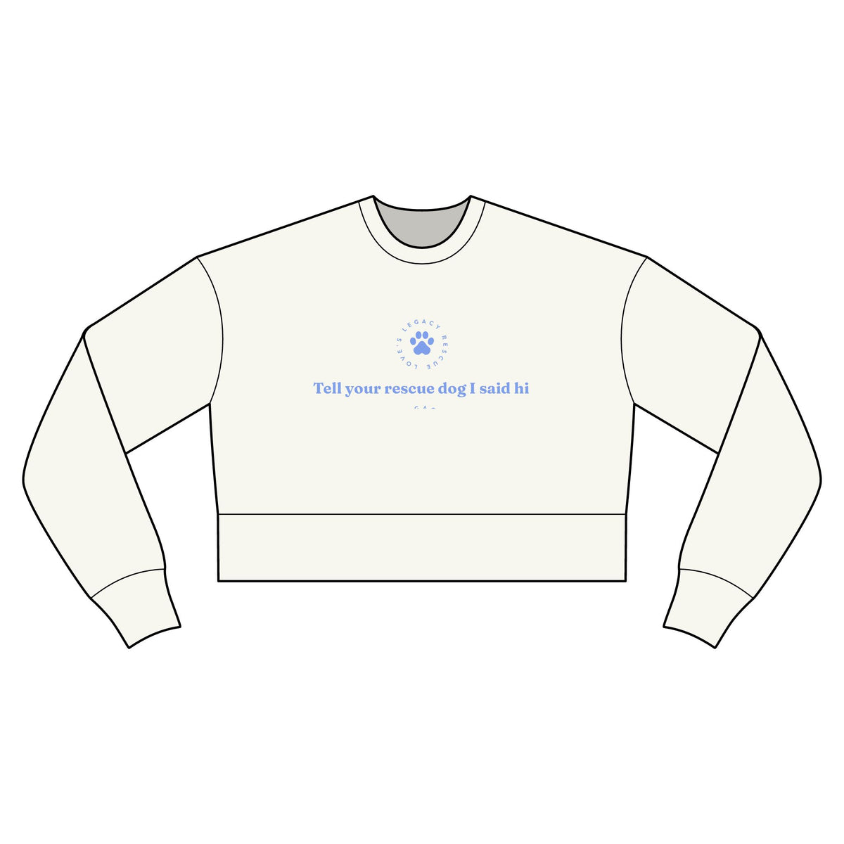 Cropped Sweatshirt — Rescue Dog