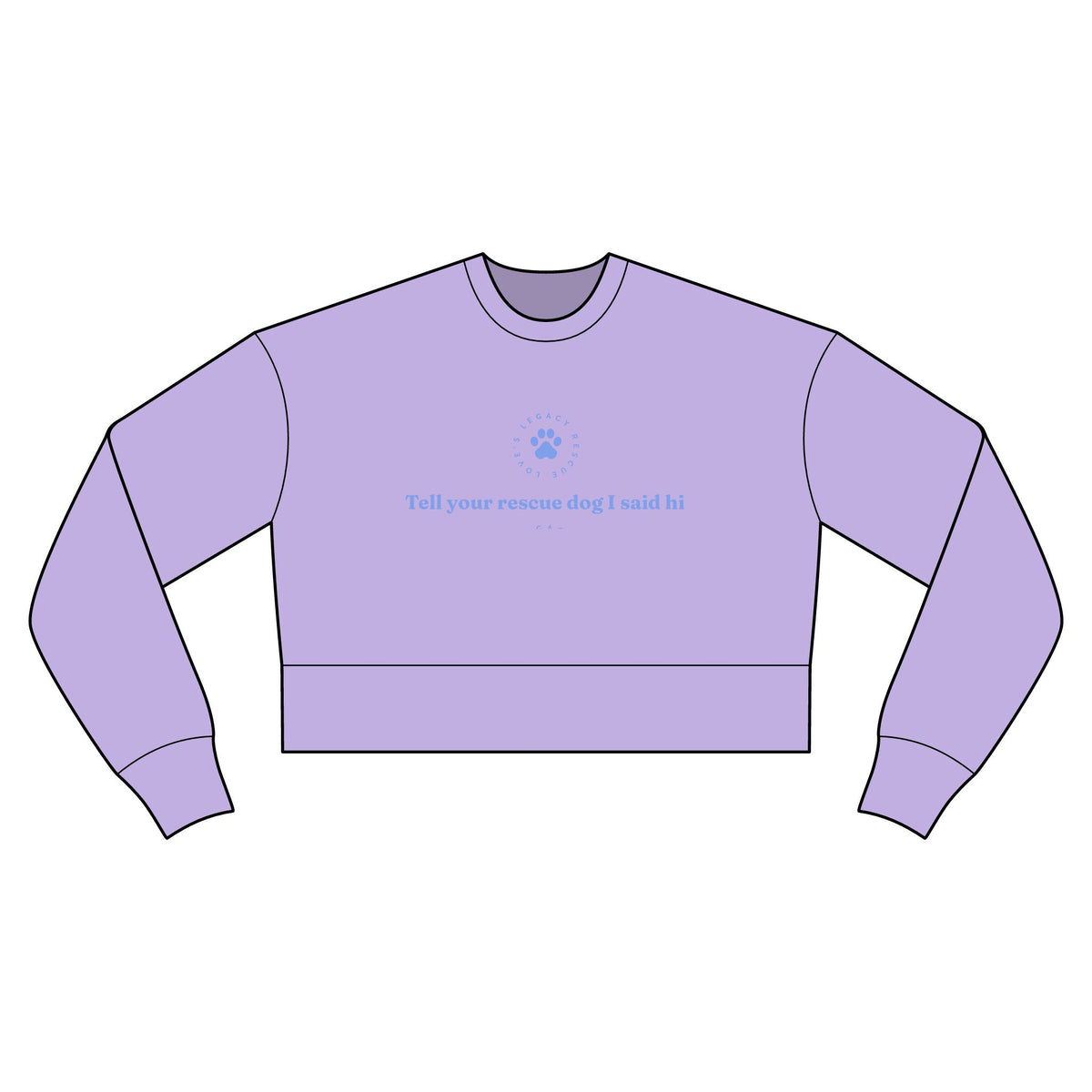 Cropped Sweatshirt — Rescue Dog