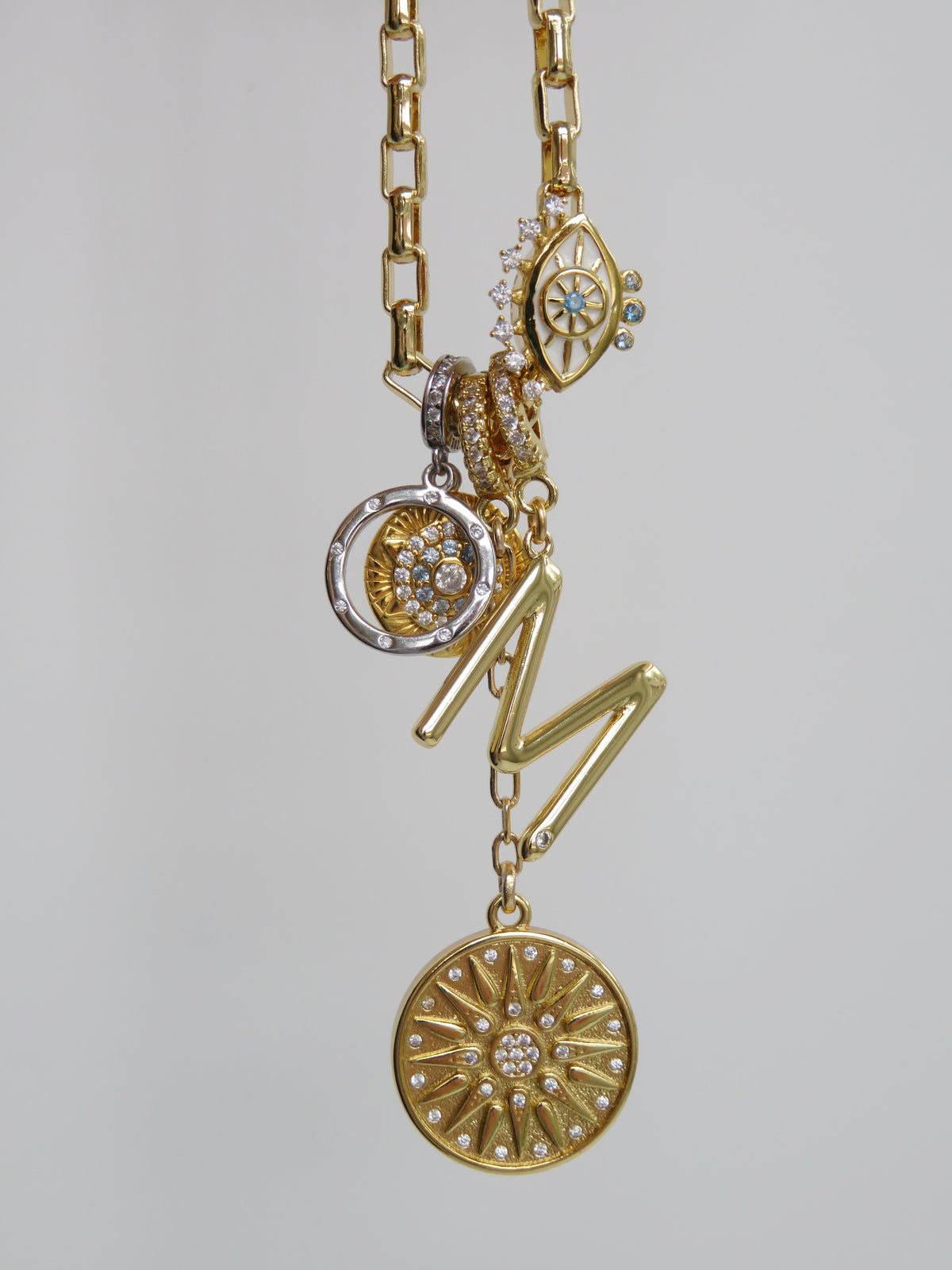 Celestial Protection Monogram Charm Necklace