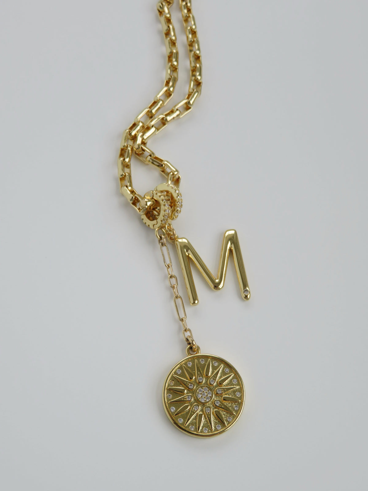 Celestial Protection Monogram Charm Necklace