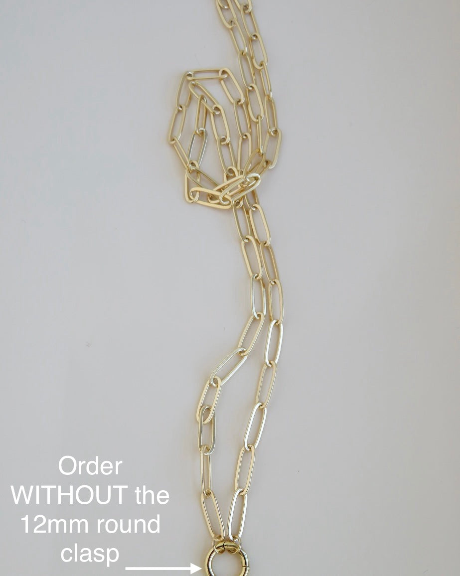 Paperclip Charm Holder Necklace - Clicker Clasp - add charms