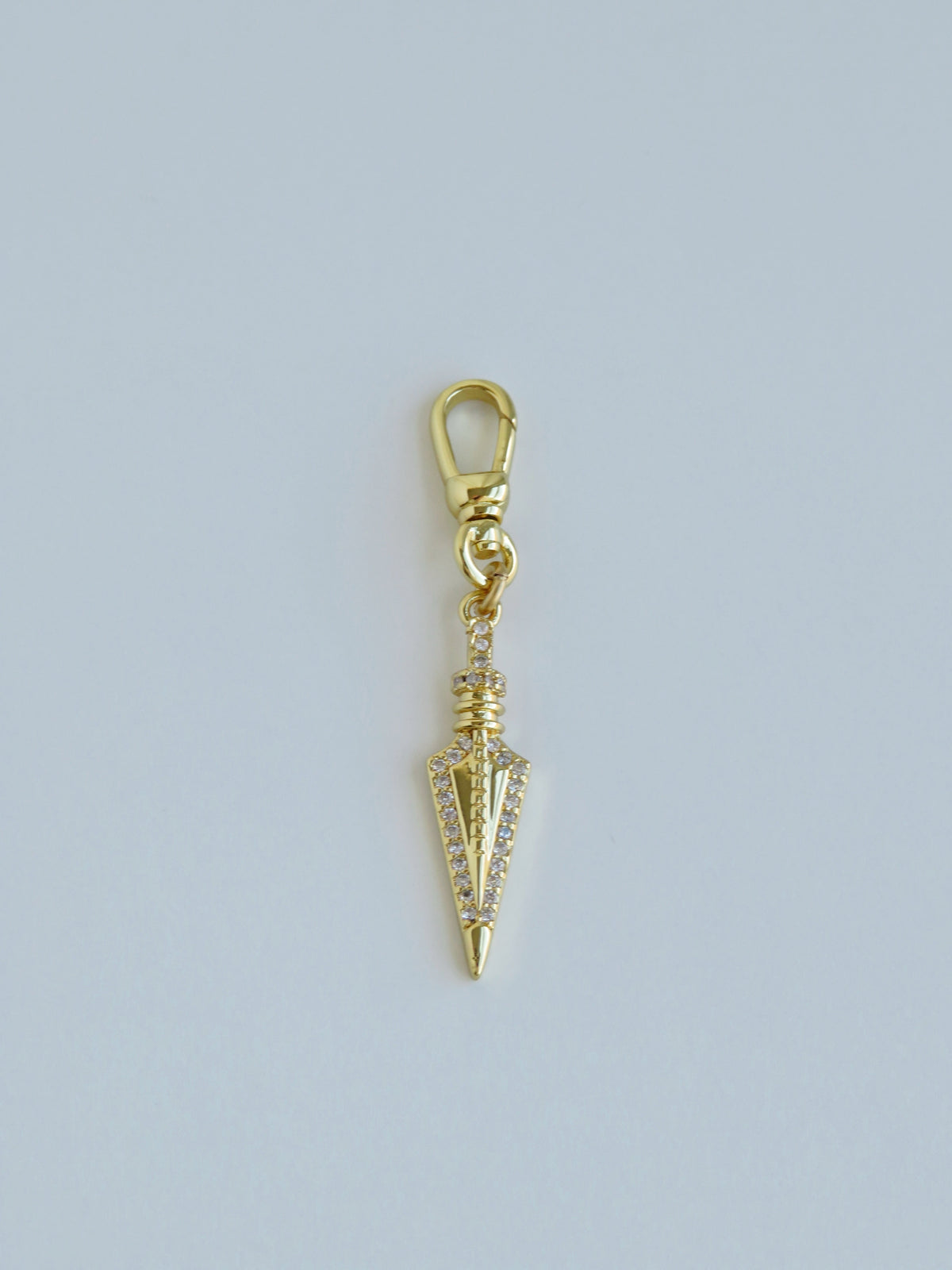 Diamond Arrowhead Charm on swivel clasp