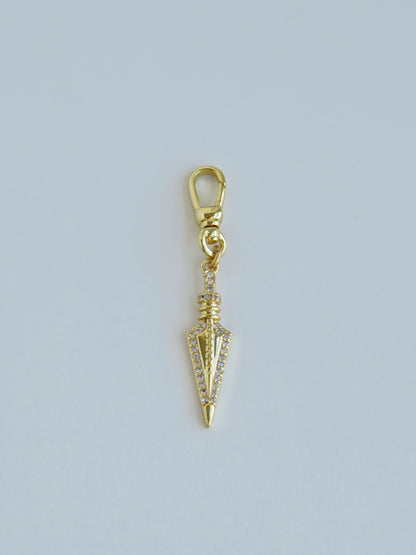 Diamond Arrowhead Charm on swivel clasp