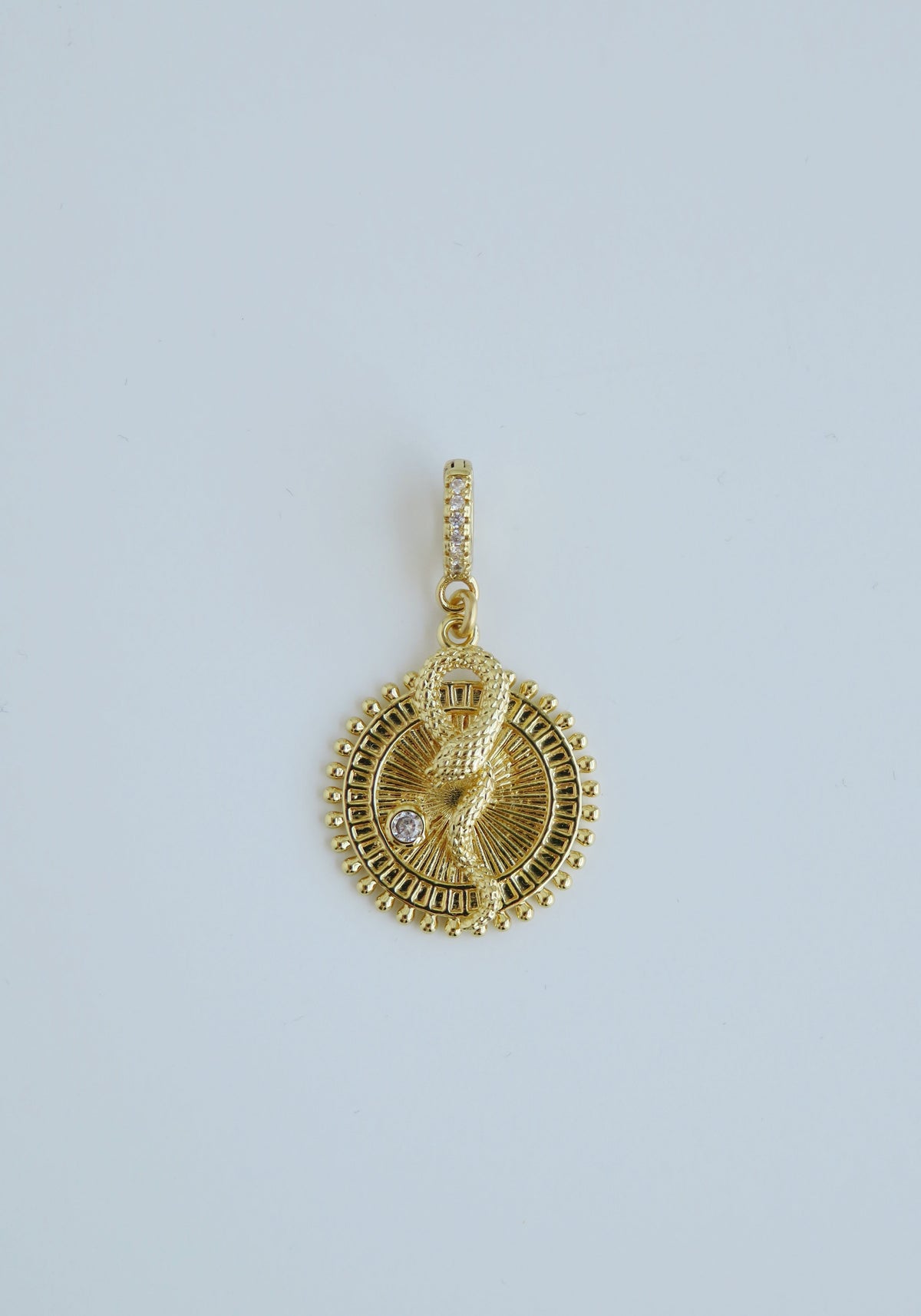 Wholeness Serpent Pendant - Hinged Clasp