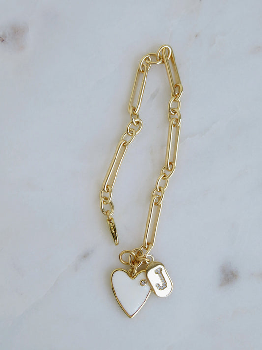 Protect Your Love Initial Bracelet