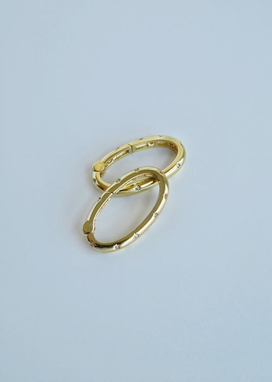 Diamond Push In Connector Charm Clasp