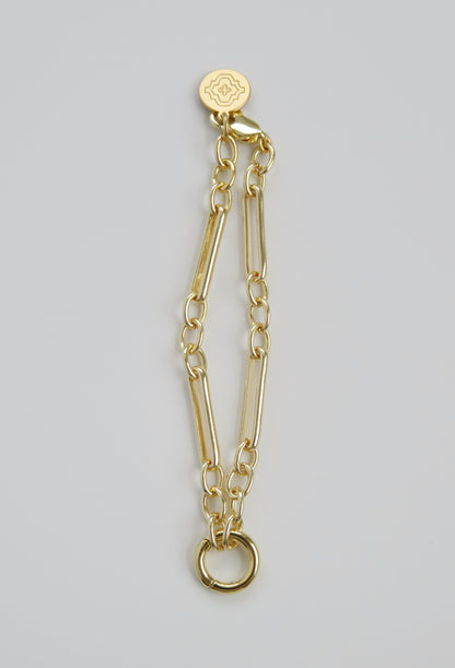 Figaro Charm Holder Bracelet - Clicker Clasp - add charms