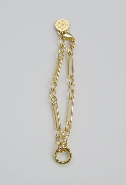 Figaro Charm Holder Bracelet - Clicker Clasp - add charms