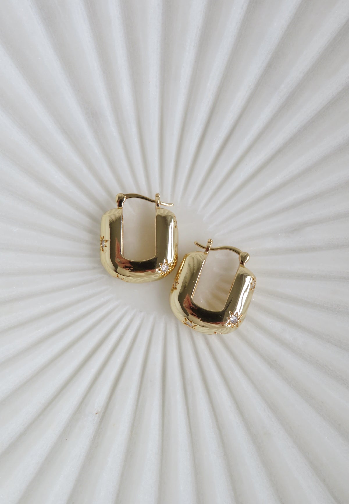 Celestial U Shaped Domed Hoops