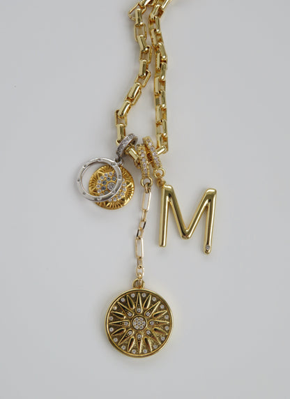 Celestial Protection Monogram Charm Necklace