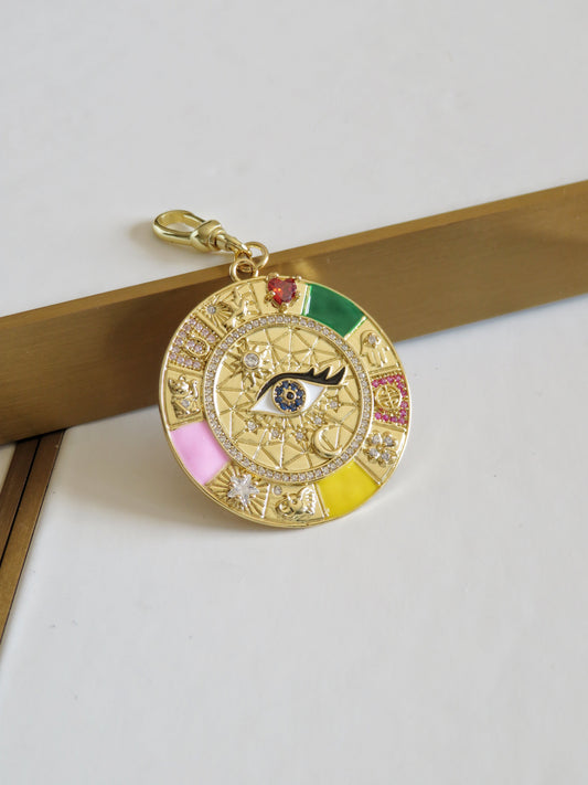 Celestial Evil Eye Good Luck Charm with Clasp